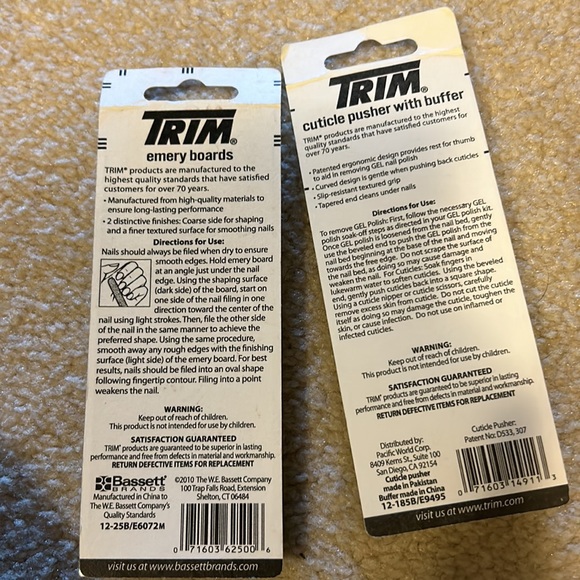 10 emery boards and cuticle pusher - Picture 3 of 3